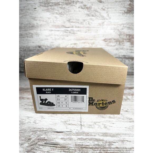 NEW Youth Dr. Martens Klaire Y Black Strappy Sandals Sz 5 - Picture 11 of 12